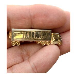 Halls Vintage Gold-Tone Semi-Truck Tie Clip
